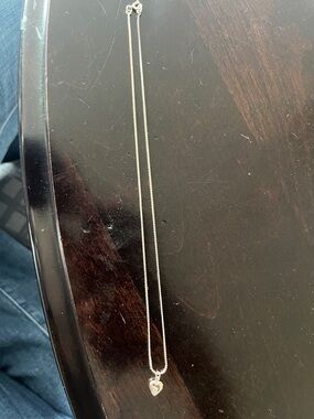 16” Silver Chain Necklace with Small Silver Heart Pendant